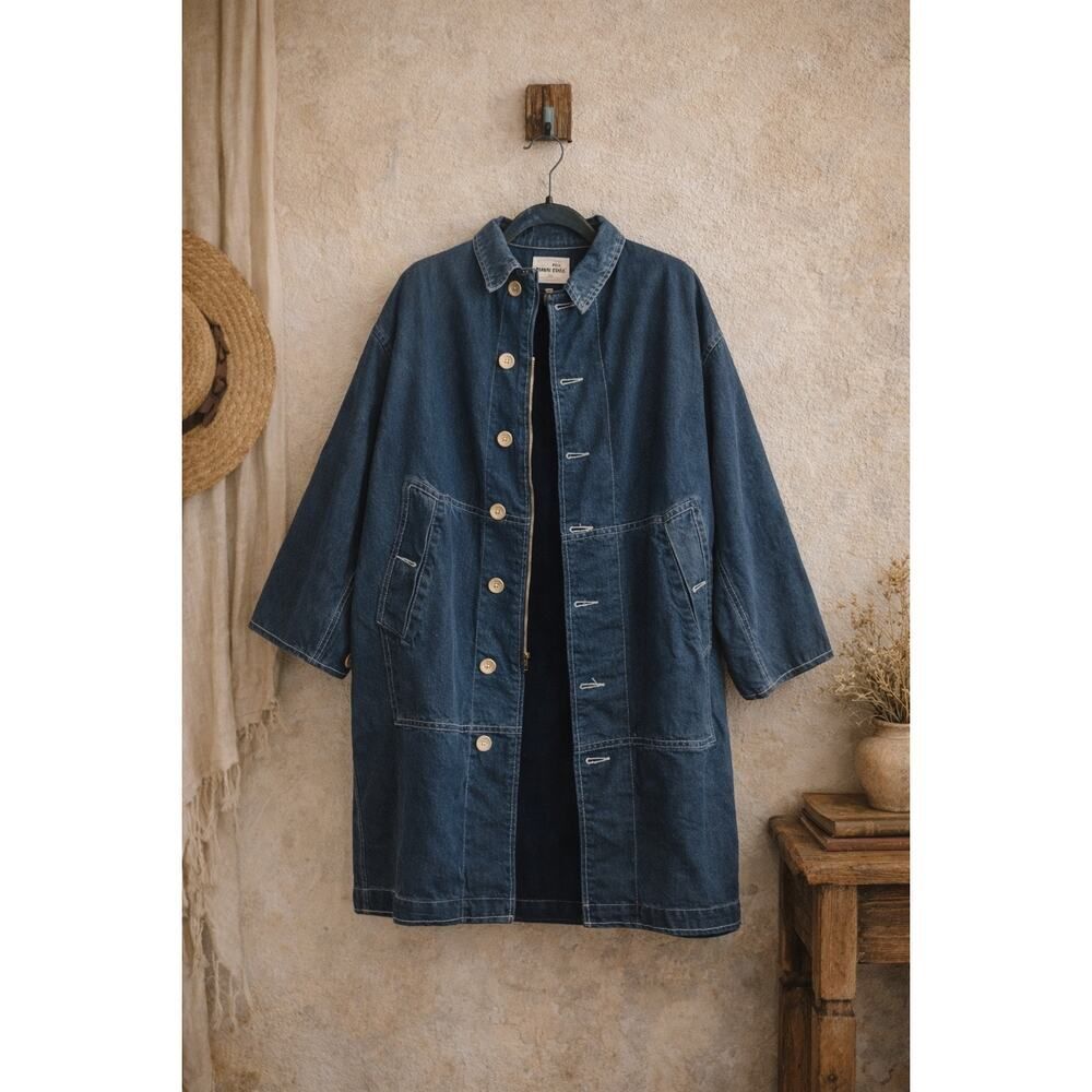 Rudy Jude Adult Denim Trench Coat Small — image 5 of 6